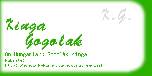 kinga gogolak business card